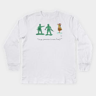 Plastic Army Men On Leave Kids Long Sleeve T-Shirt